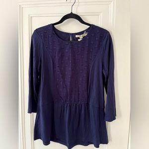 Boden Jersey Tunic with Embroidered Dots